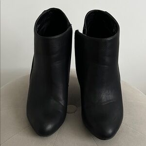 Madden Girl Black Leather Ankle Booties